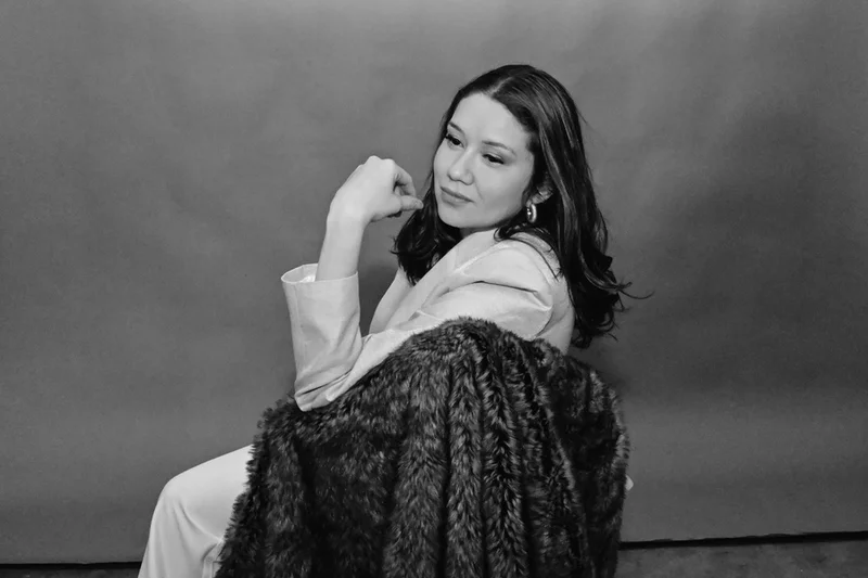 Carmen Hernández in monochrome editorial style